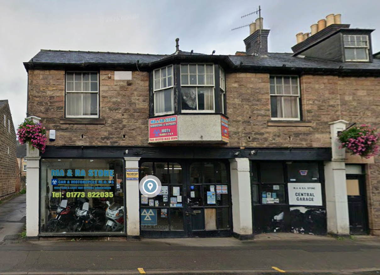 MA & RA Stone's Garage, Bridge Street, Belper